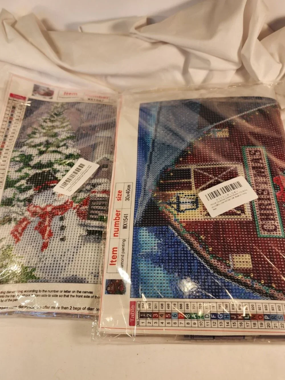 DIAMOND DOTS!!! Set of 2 Christmas themed diamond dot tapestries